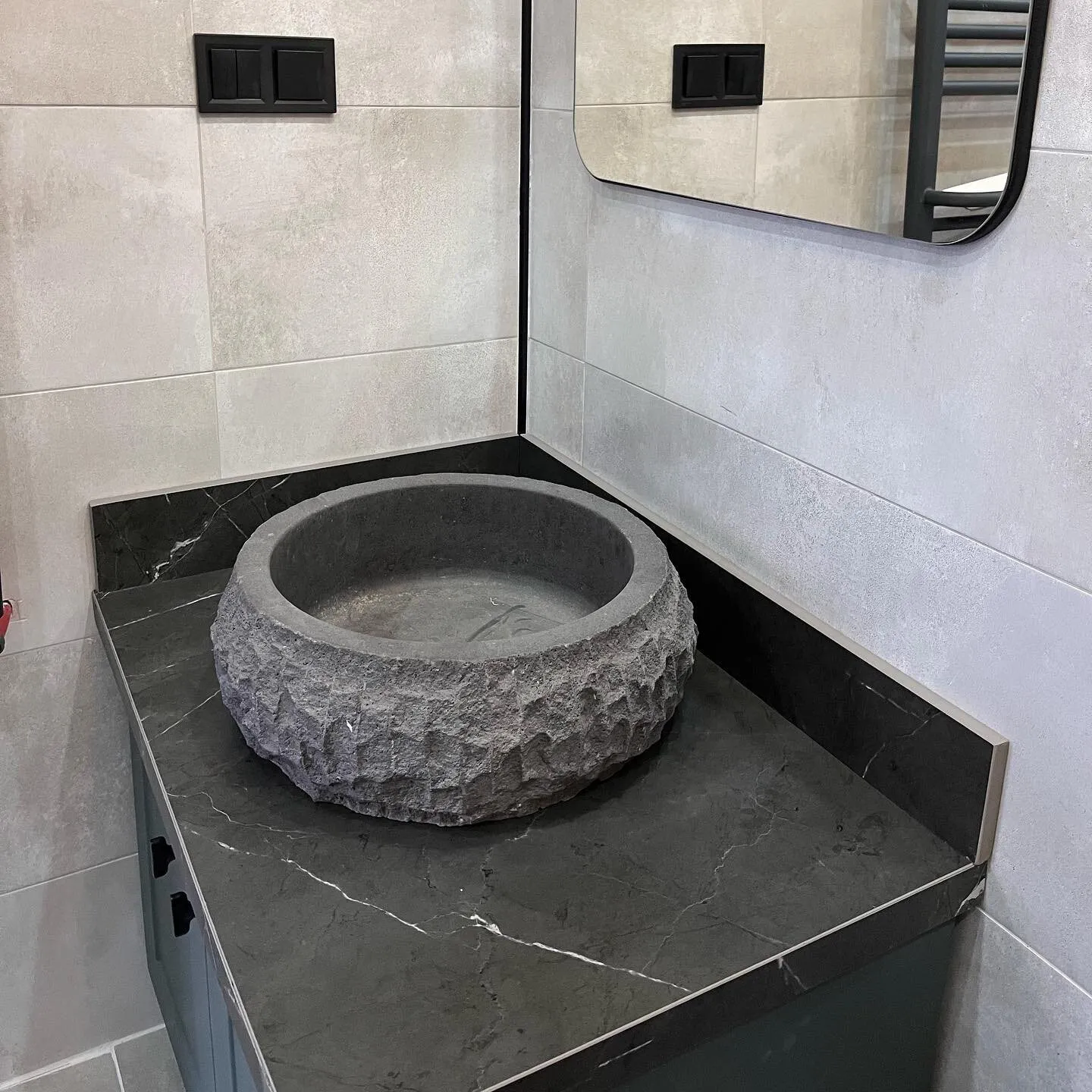 Doğal taş çanak lavabo ve banyo tezgahı
