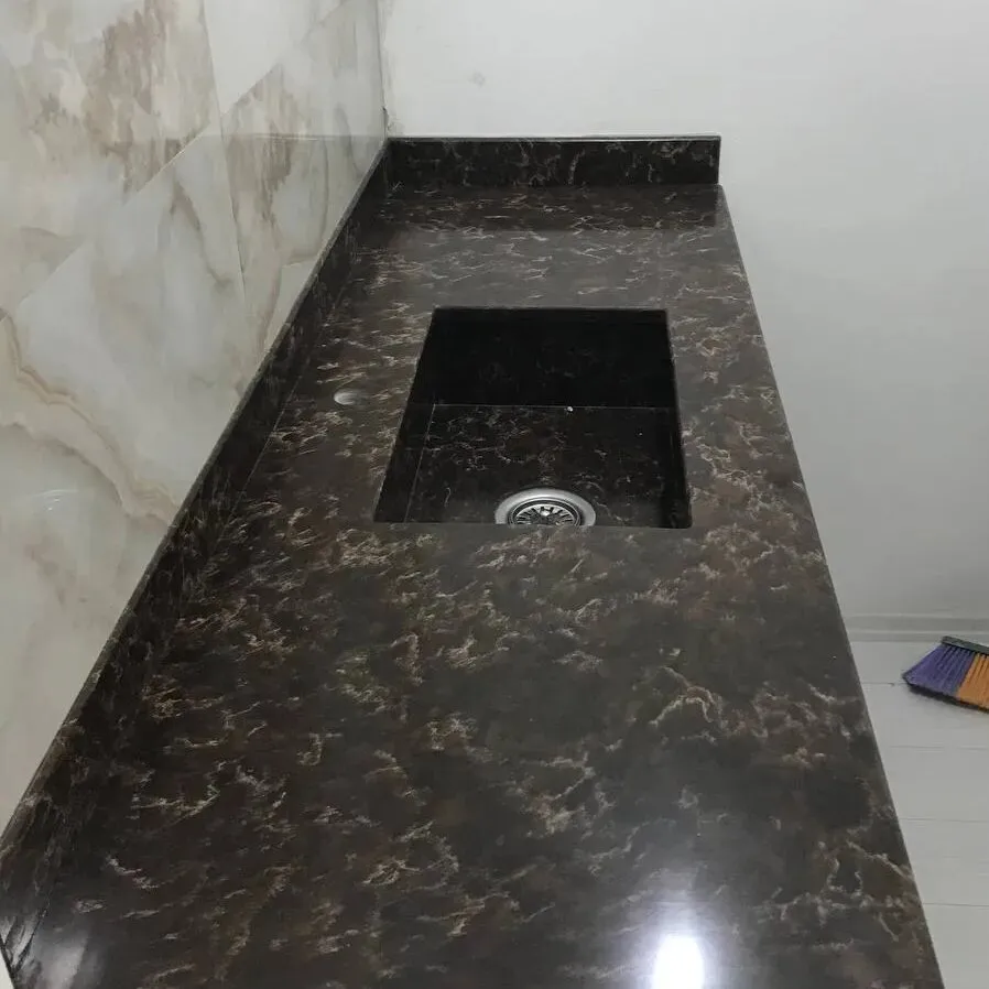 Coante kuvars kendinden evyeli banyo tezgahı